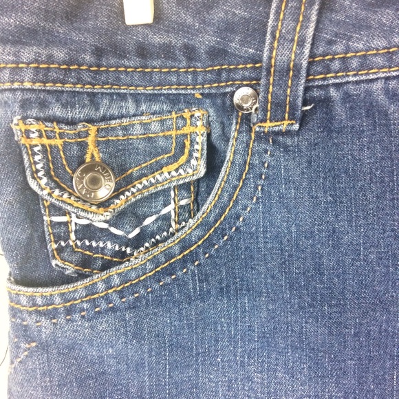 Panyc Denim Embroidered Flap Pocket Shorts Size 14 - Picture 4 of 6